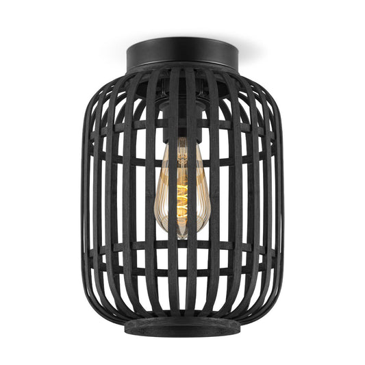 Home Sweet Home Plafondlamp met Bamboe kap 21,5 x 21,5 x 30 cm