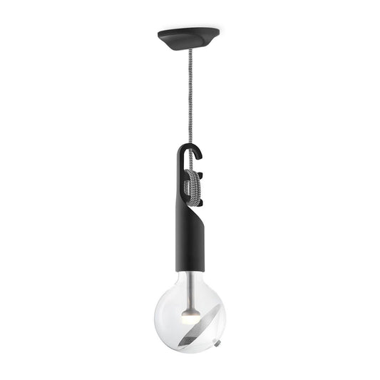 Home Sweet Home Hanglamp Move Me - Twist Cone 5.5W 2700K zwart-zilver
