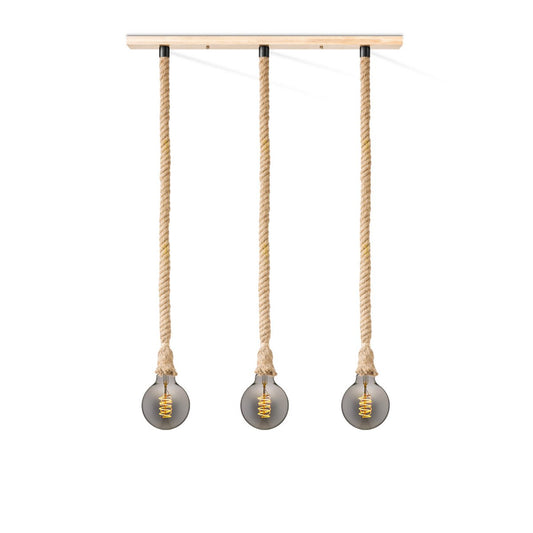 Home Sweet Home hanglamp Leonardo - 3 LED lamp G125 - dimbaar E27 rook