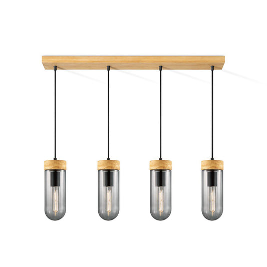 Home Sweet Home Hanglamp Capri - rook glas - 80x10x132cm