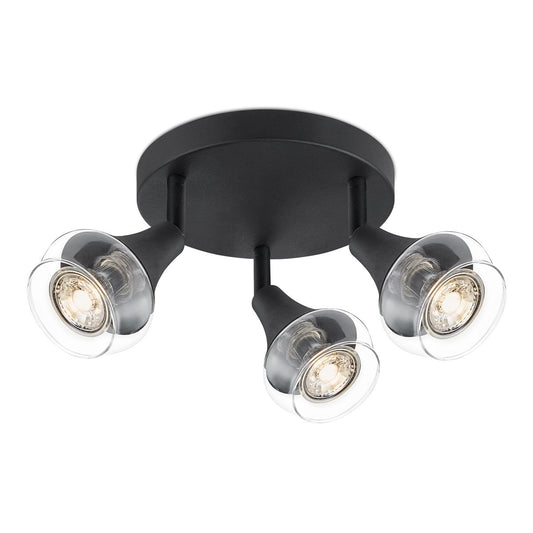 Home Sweet Home LED Opbouwspot Vaya 3 - incl. dimbare LED lamp - Zwart