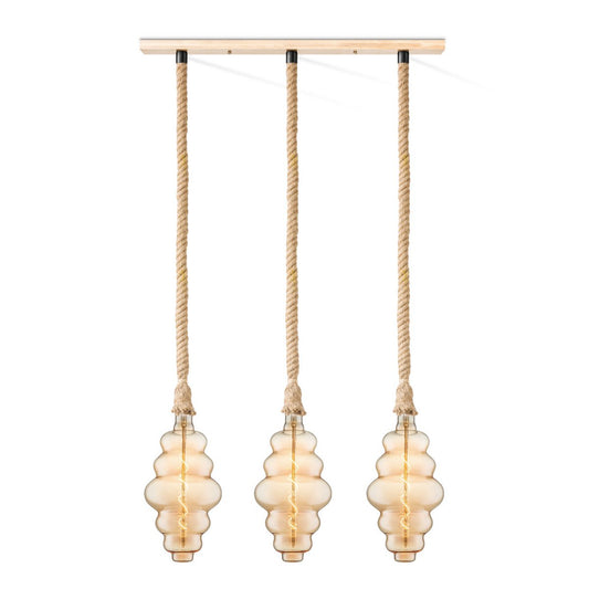 Home Sweet Home hanglamp Leonardo Cloud - 3L G160 dimbaar E27 amber