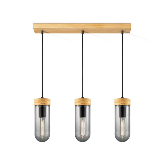 Home Sweet Home Hanglamp Capri - rook glas - 60x10x132cm