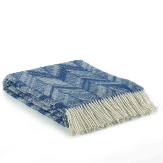 Wollen deken VERONA blauw