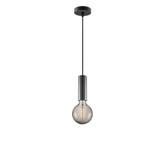 Home Sweet Home hanglamp zwart Saga Spiraal - G125 - dimbaar E27 rook