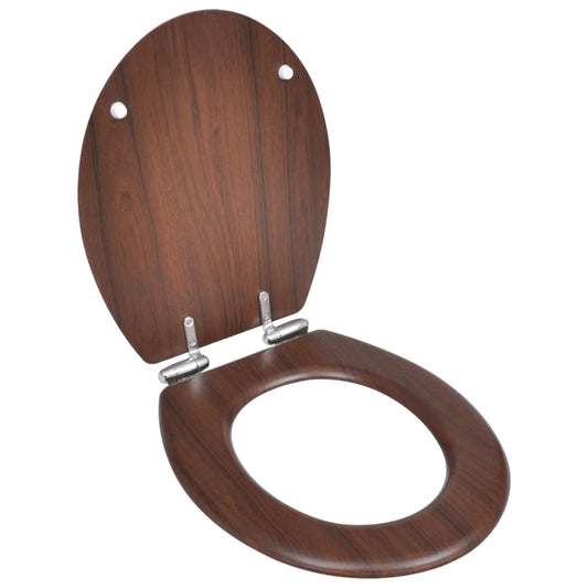 Toiletbril Soft-Close Simpel Ontwerp Mdf Bruin