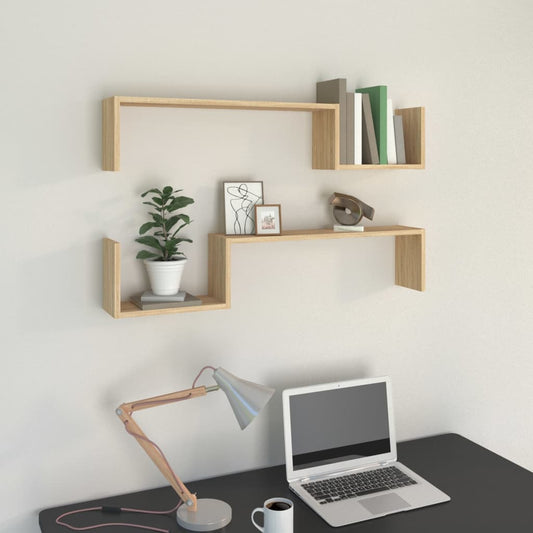 Wandschappen 100X15X20 Cm Bewerkt Hout Kleurig