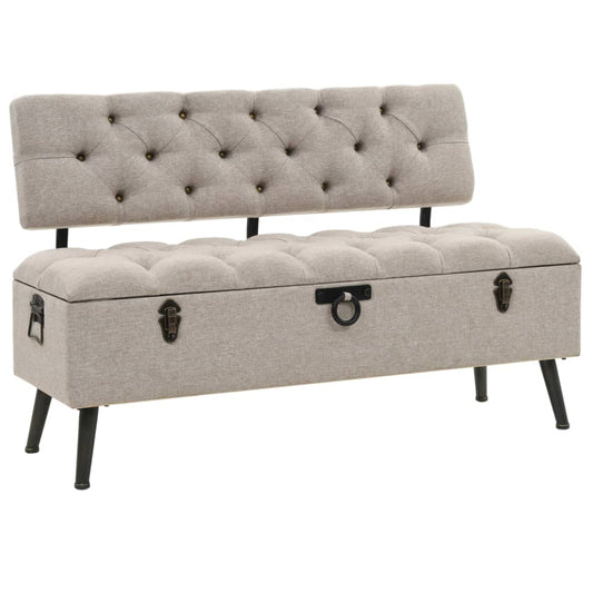 Opbergbank Met Rugleuning 110 Cm Stof Kleurig