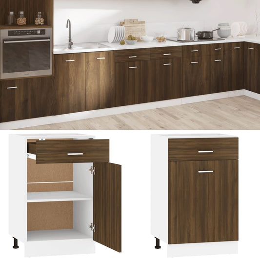 Onderkast Met Lade 50X46X81,5 Cm Bewerkt Hout