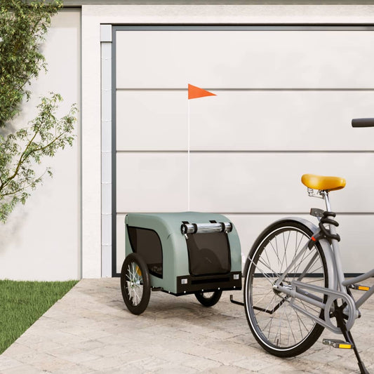 Hondenfietstrailer Oxford Stof En Ijzer En Zwart