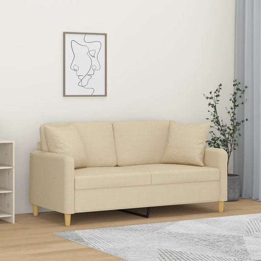 Tweezitsbank Met Sierkussens 140 Cm Stof Kleurig