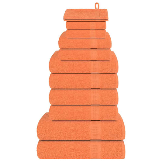 12-Delige Handdoekenset 360 G/M² 100% Katoen Oranje