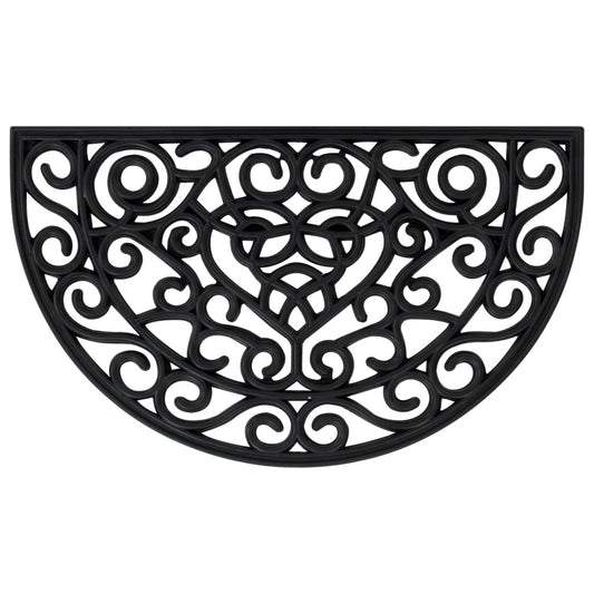 Deurmat Halfrond 45X75 Cm Rubber Acaciahout (Naturel)