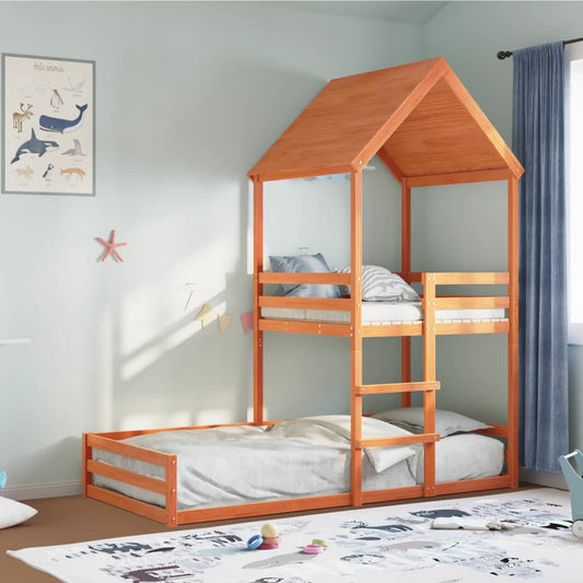 Kinderbed Met Huisje Massief Grenenhout