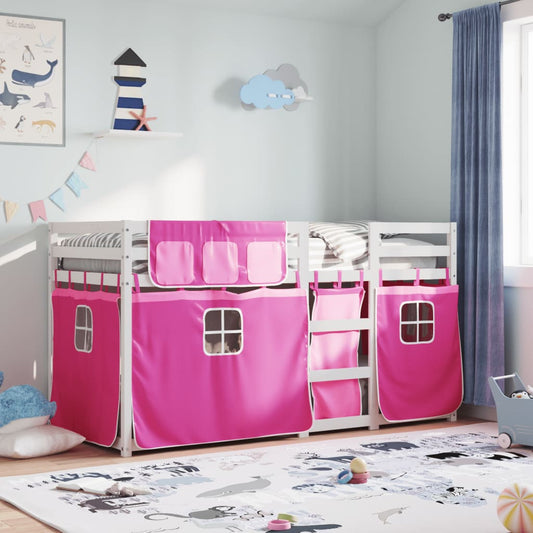 Stapelbed Met Gordijnen Grenenhout