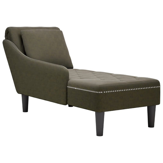 Chaise Longue Met Kussen&Rechterarmleuning Kunstleer Leger