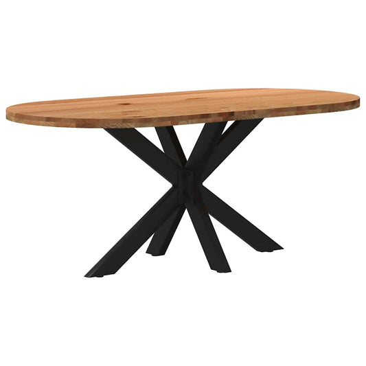 Eettafel Ovaal Massief Eikenhout Lichtbruin