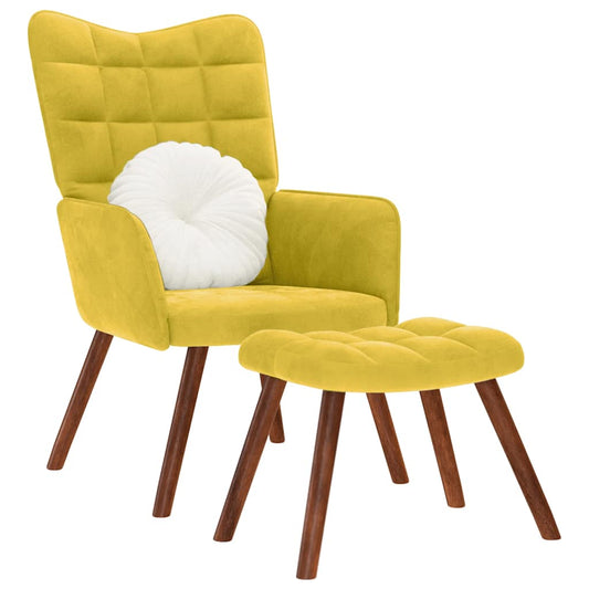 Relaxstoel Met Voetenbank Fluweel