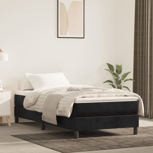 Pocketveringmatras 80X210X20 Cm Fluweel Zwart