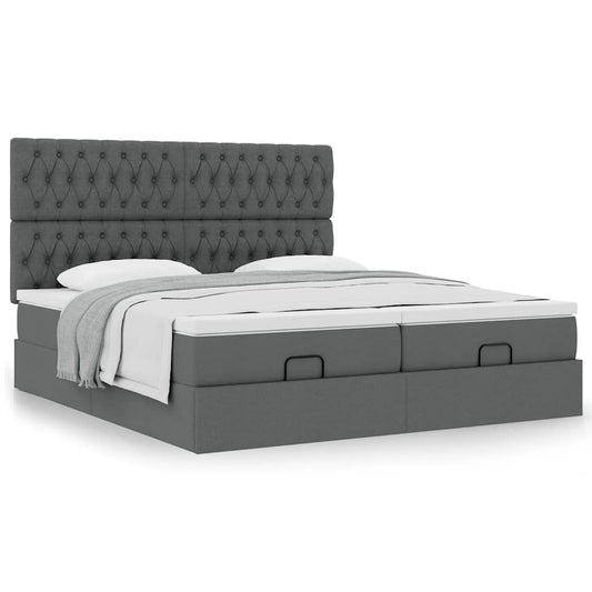 Ottoman Bed Met Matrassen 160X200Cm Stof