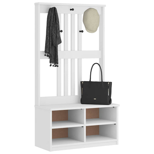 Halboom Sandens Wit 87X40X159,5 Cm Massief Grenenhout