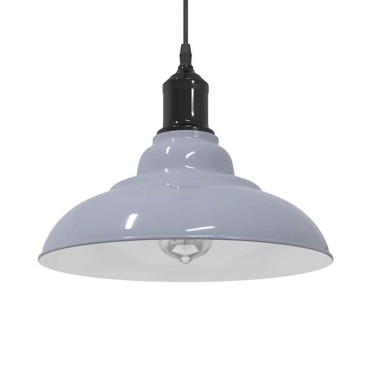 Hanglamp In Hoogte Verstelbaar E27 Ø31 Cm Metaal Glanzend Grijs