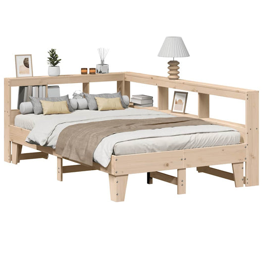 Bed Met Boekenkast Zonder Matras Massief Grenenhout