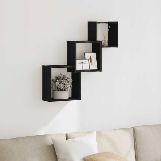Wandplanken Kubus 68X15X68Cm Bewerkt Hout Kleur