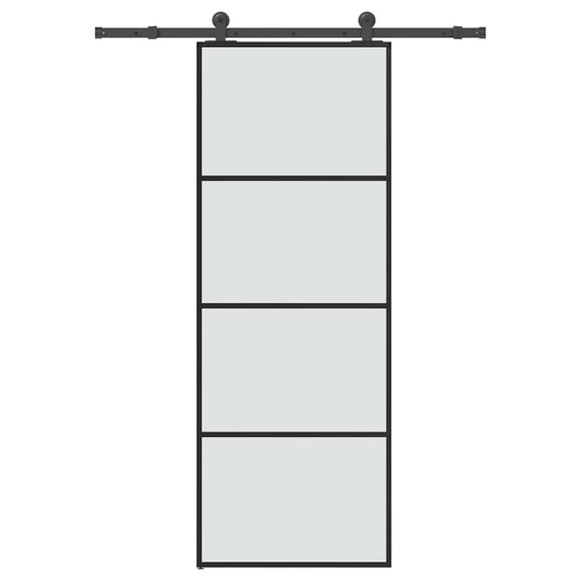 Schuifdeur Met Beslag 76X205 Cm Esg-Glas En Aluminium