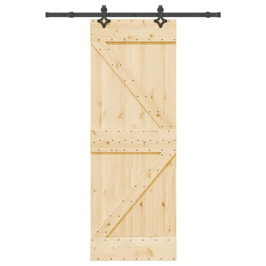 Schuifdeur Met Beslag 70X210 Cm Massief Grenenhout