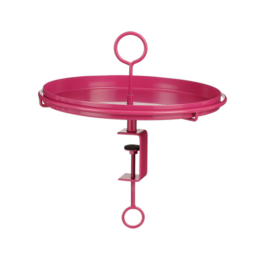 Aston Dienblad met Klem - H30 x Ø31 cm - Metaal - Fuchsia