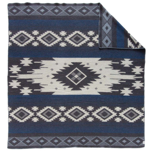 Tweepersoonsbeddeken TRIBE - blauw