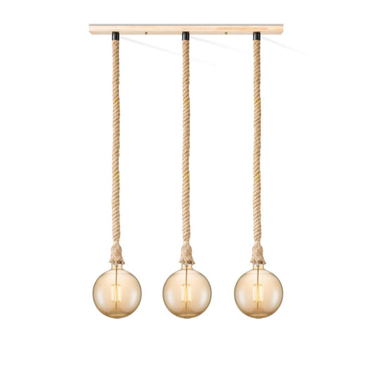 Home Sweet Home hanglamp Leonardo Globe - 3L G18- dimbaar E27 amber