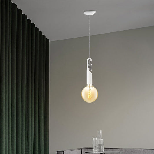 Home Sweet Home Verlichtingspendel Twist - Wit - 12x12x154 cm