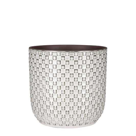 Daan Bloempot - H21 x Ø22 cm - Wit