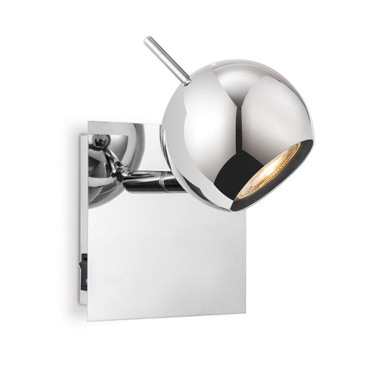 Home Sweet Home Wandspot Bollo - incl. dimbare LED lamp - chroom