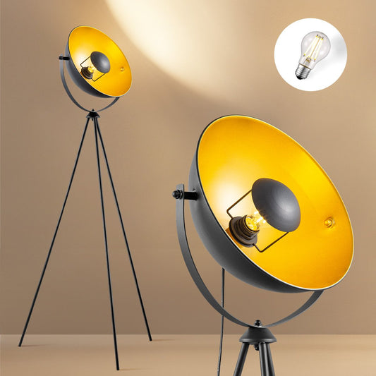 Home Sweet Home Klassieke Vloerlamp Letal - Staande Lamp - Zwart/Goud