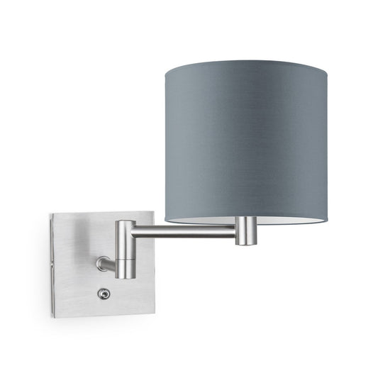 Home Sweet Home Wandlamp - Swing, E27, grijs Lampenkap 20x17cm