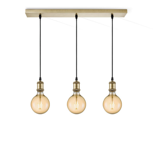Home Sweet Home hanglamp vintage - 3 LED lamp G180 - dimbaar E27 amber