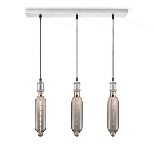 Home Sweet Home hanglamp chroom vintage Tube 3L G78 dimbaar E27 rook