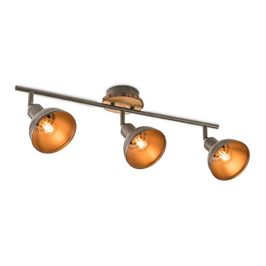 Home Sweet Home Opbouwspot Denver 3 - incl. dimbare LED-lamp - hout