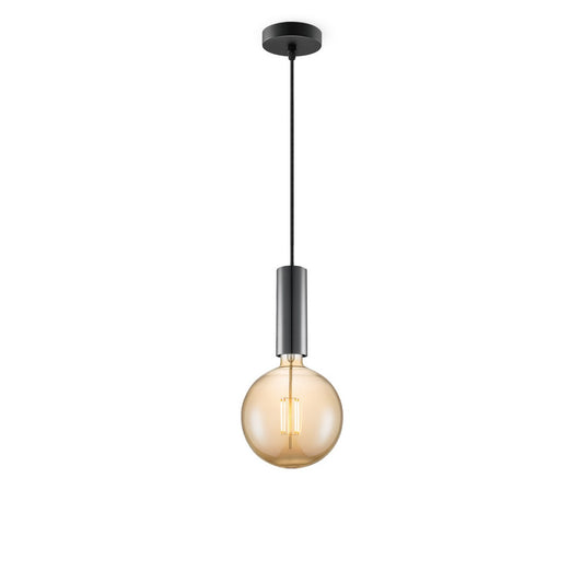 Home Sweet Home hanglamp zwart Saga Globe - G18- dimbaar E27 amber