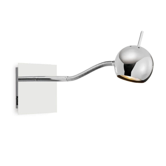 Home Sweet Home Wandspot Bollo L - incl. dimbare LED lamp - chroom