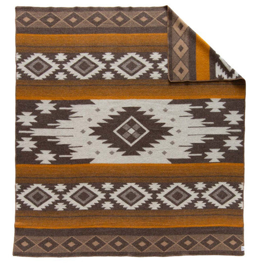 Tweepersoonsbeddeken TRIBE - oker